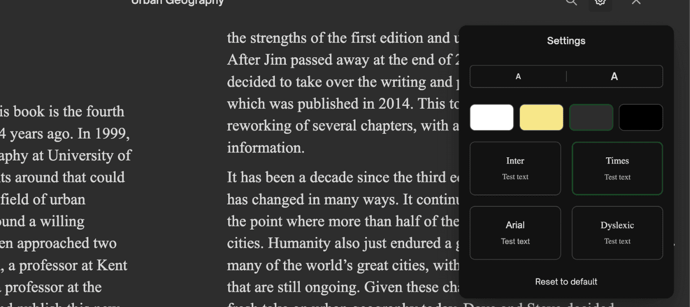 Reading e-books at Memmo