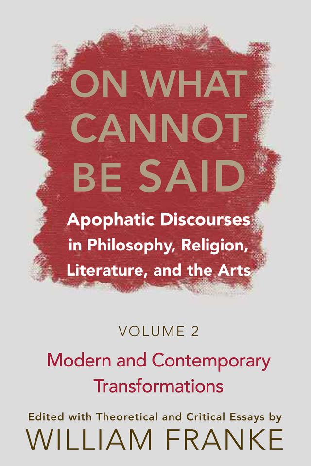 On What Cannot Be Said by William Franke