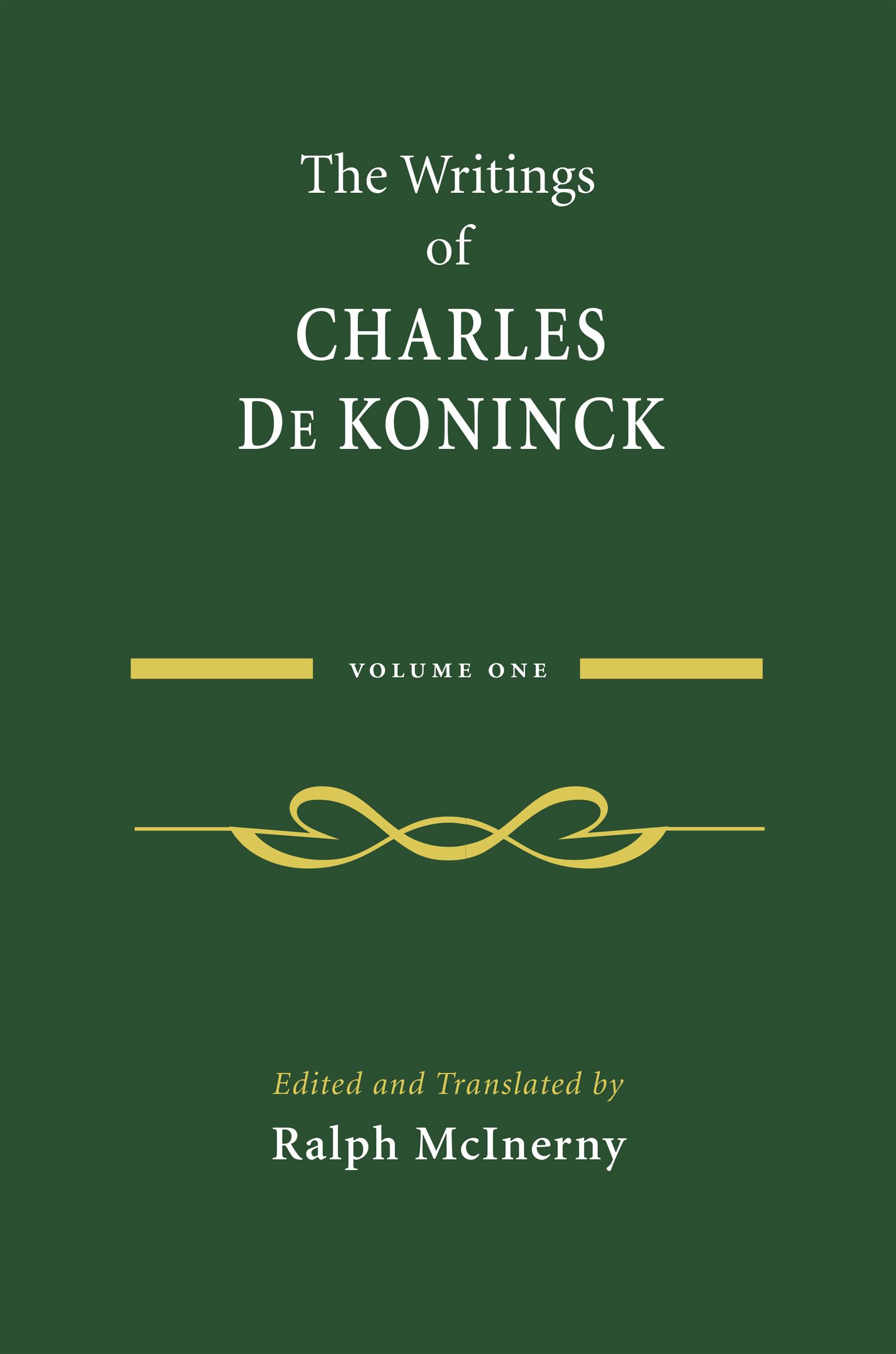The Writings of Charles De Koninck