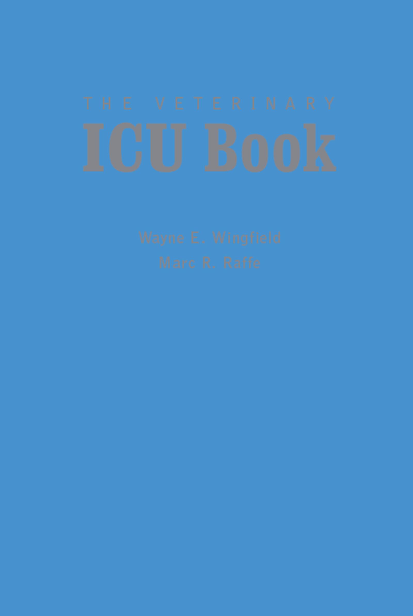The Veterinary ICU Book