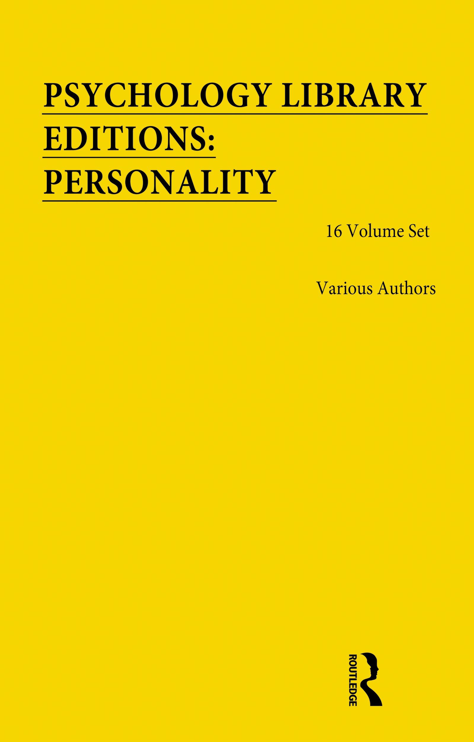 Psychology Library Editions: Personality