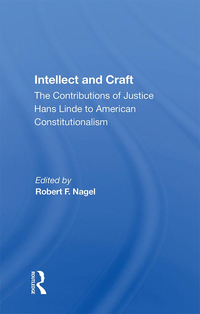 Intellect And Craft by Robert F Nagel