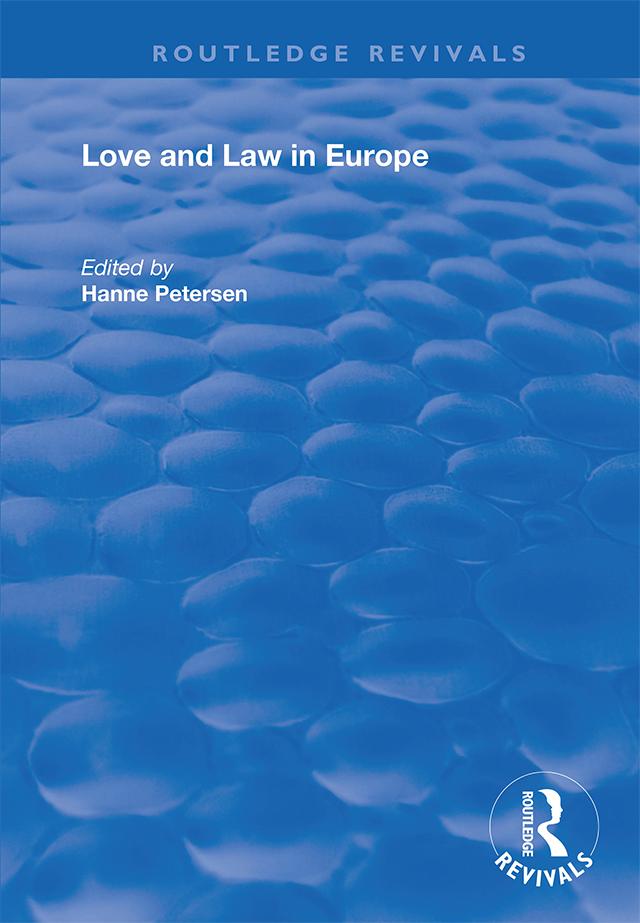 Love and Law in Europe by Hanne Petersen
