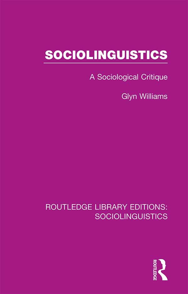 Sociolinguistics by Glyn Williams