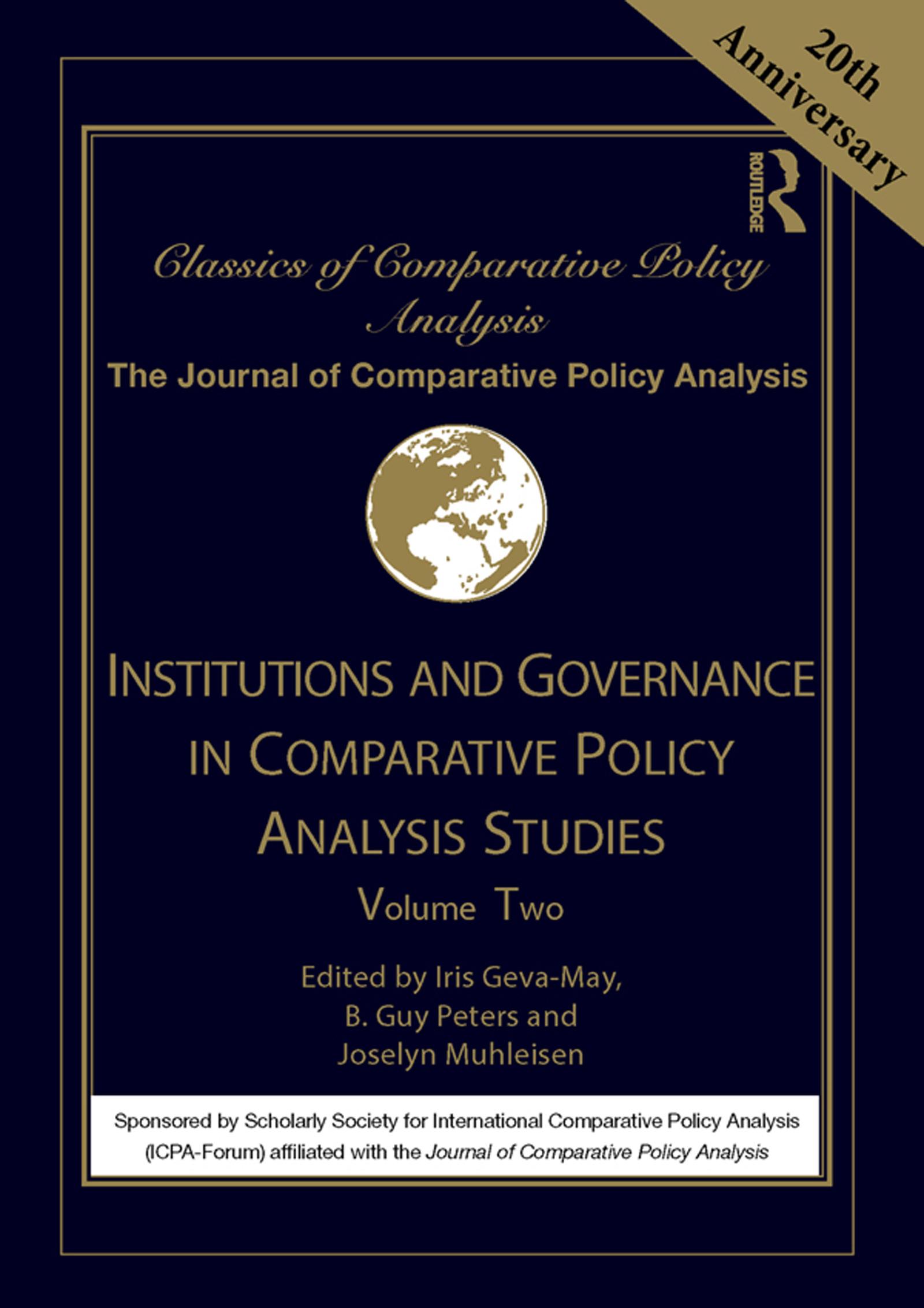 Institutions and Governance in Comparative Policy Analysis Studies