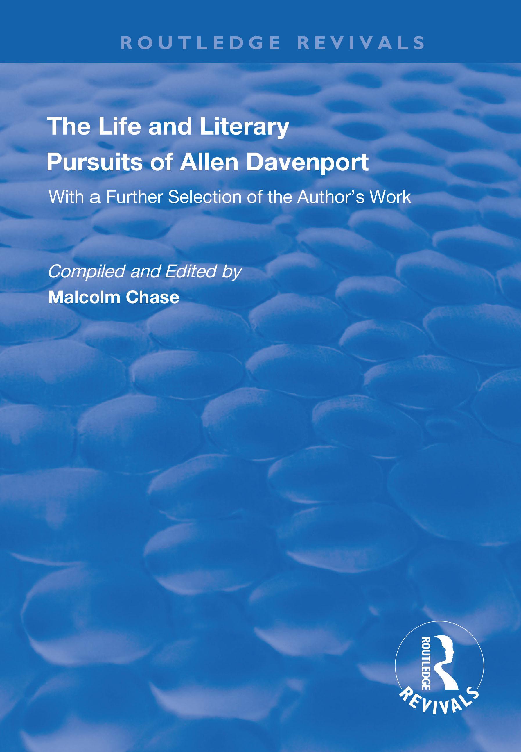 The Life and Literary Pursuits of Allen Davenport