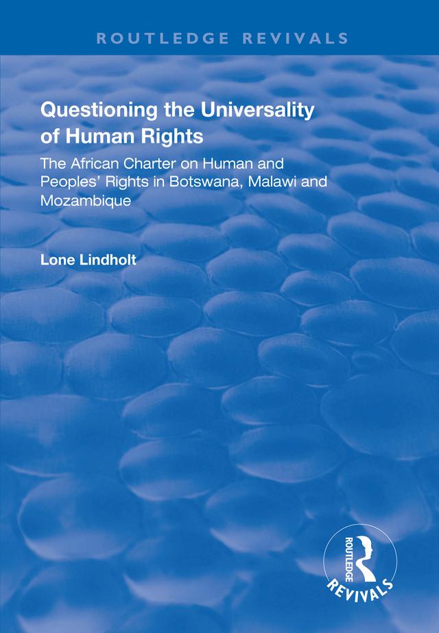 Questioning the Universality of Human Rights by Lone Lindholt