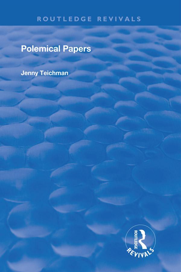 Polemical Papers by Jenny Teichman