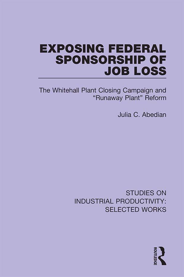 Exposing Federal Sponsorship of Job Loss by Julia C. Abedian