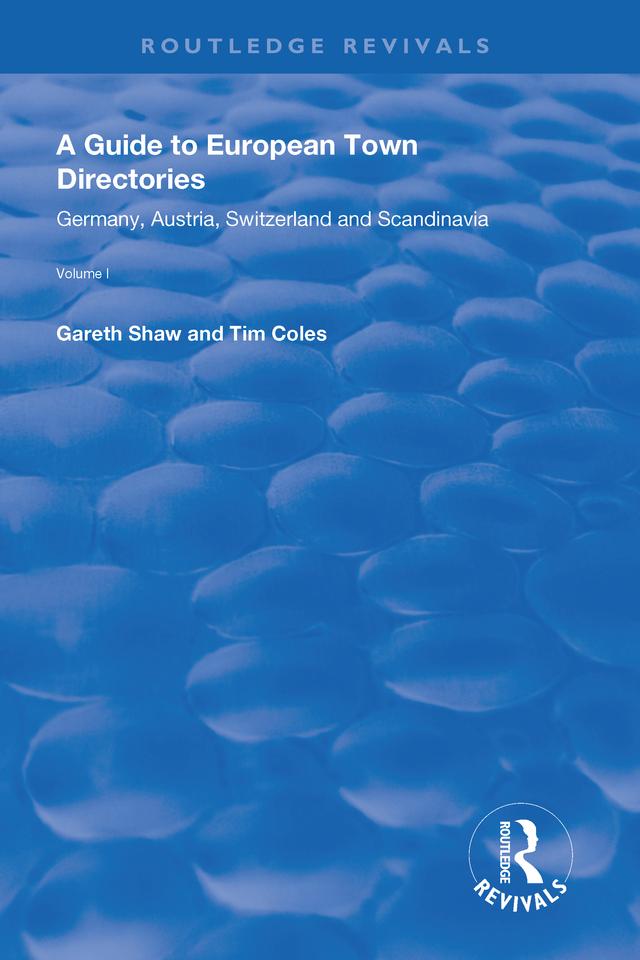 A Guide to European Town Directories by Gareth Shaw, Tim Coles