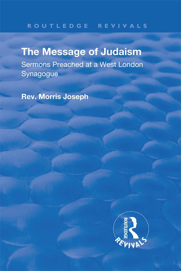 The Message of Judaism