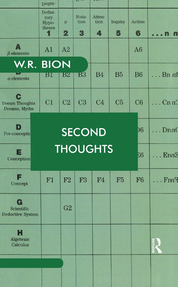 Second Thoughts by Wilfred R. Bion