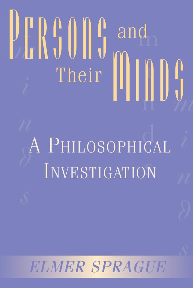 Persons And Their Minds