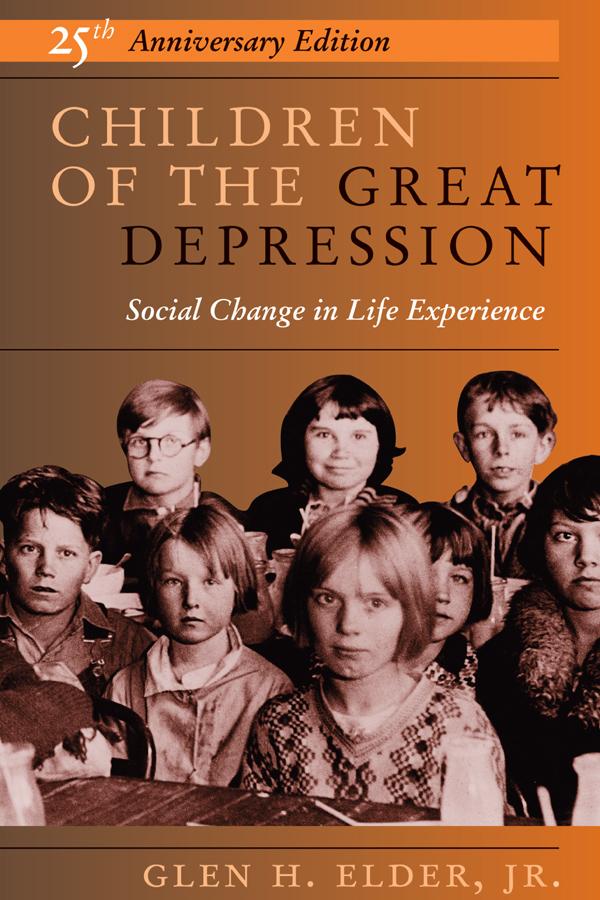 Children Of The Great Depression by Glen H Elder