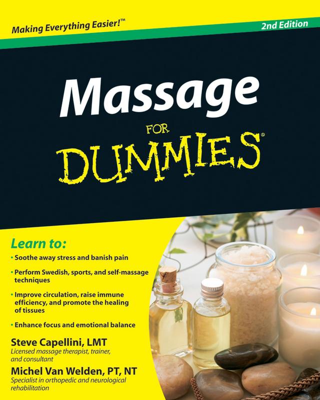 Massage For Dummies by Michel Van Welden, Steve Capellini