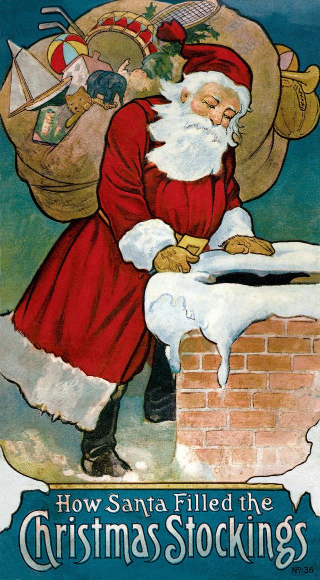 How Santa Filled the Christmas Stockings by Carolyn S. Hodgman, W.F. Stecher