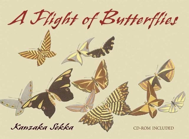 A Flight of Butterflies by Kanzaka Sekka