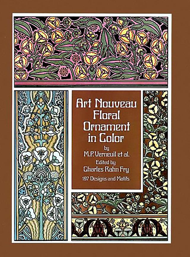 Art Nouveau Floral Ornament in Color by Francis A. Davis, Maurice P. Verneuil
