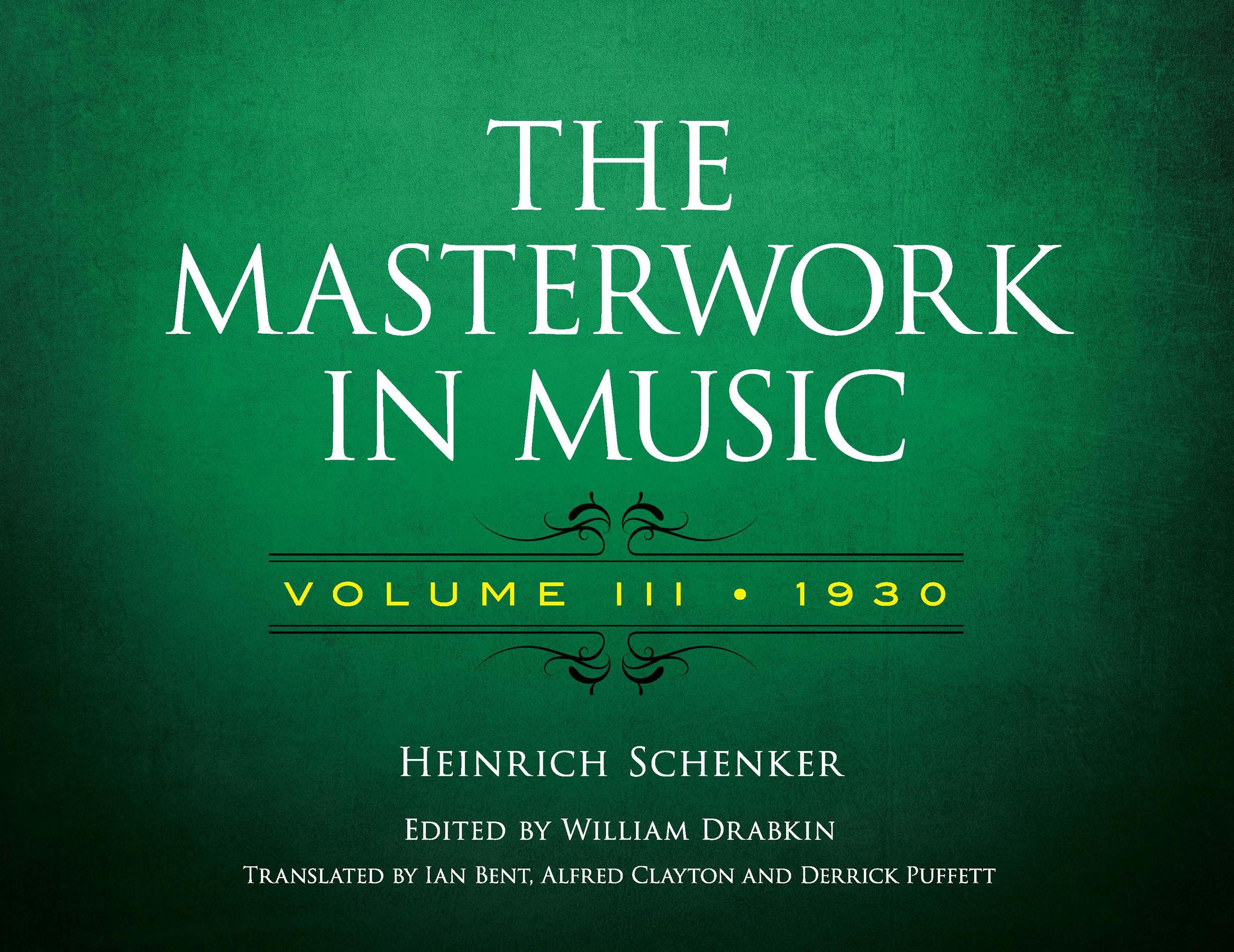 The Masterwork in Music: Volume III, 1930