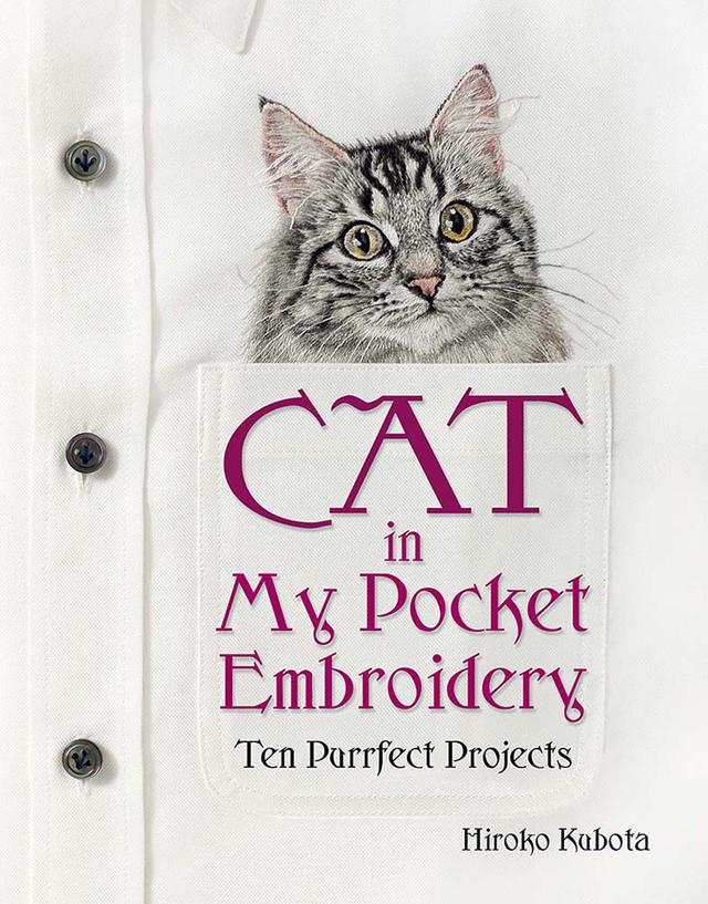 Cat in My Pocket Embroidery by Hiroko Kubota