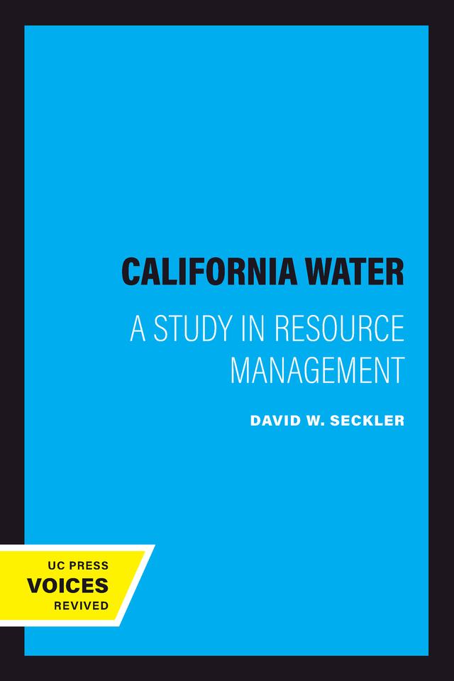 California Water by David W. Seckler