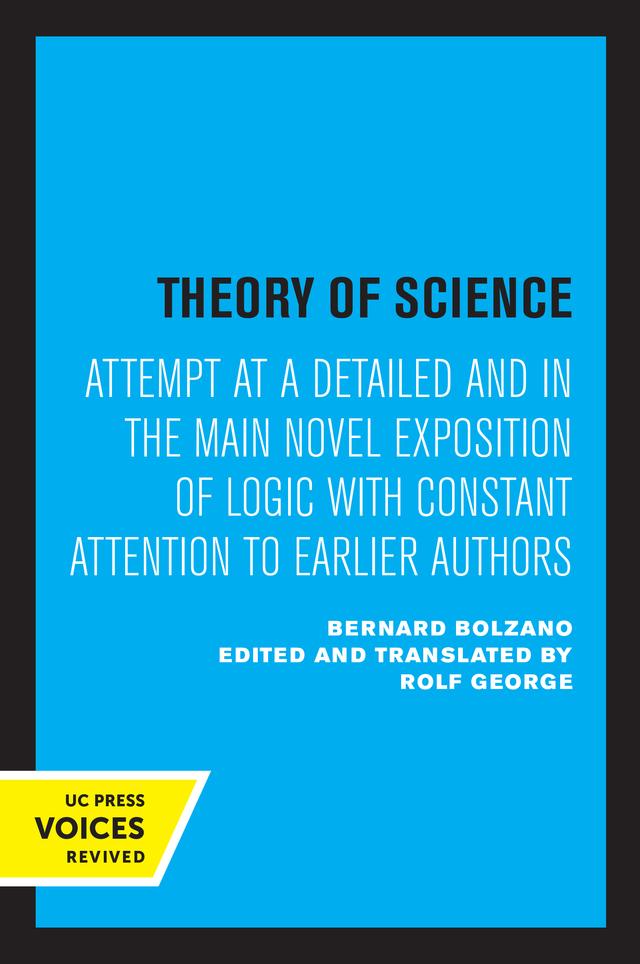Theory of Science by Bernard Bolzano, Rolf George