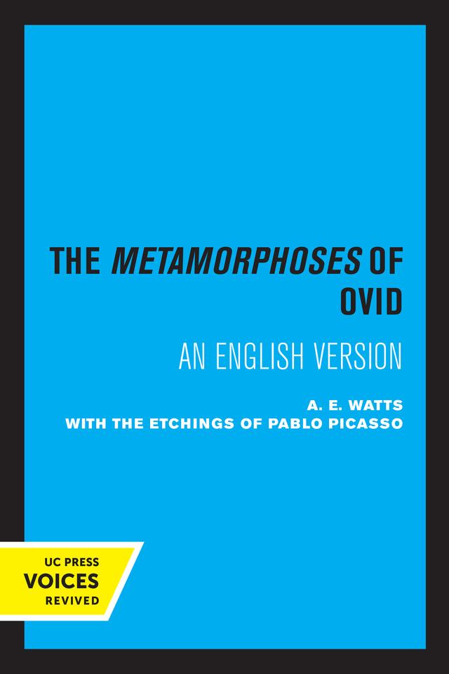 The Metamorphoses of Ovid by A. E. Watts