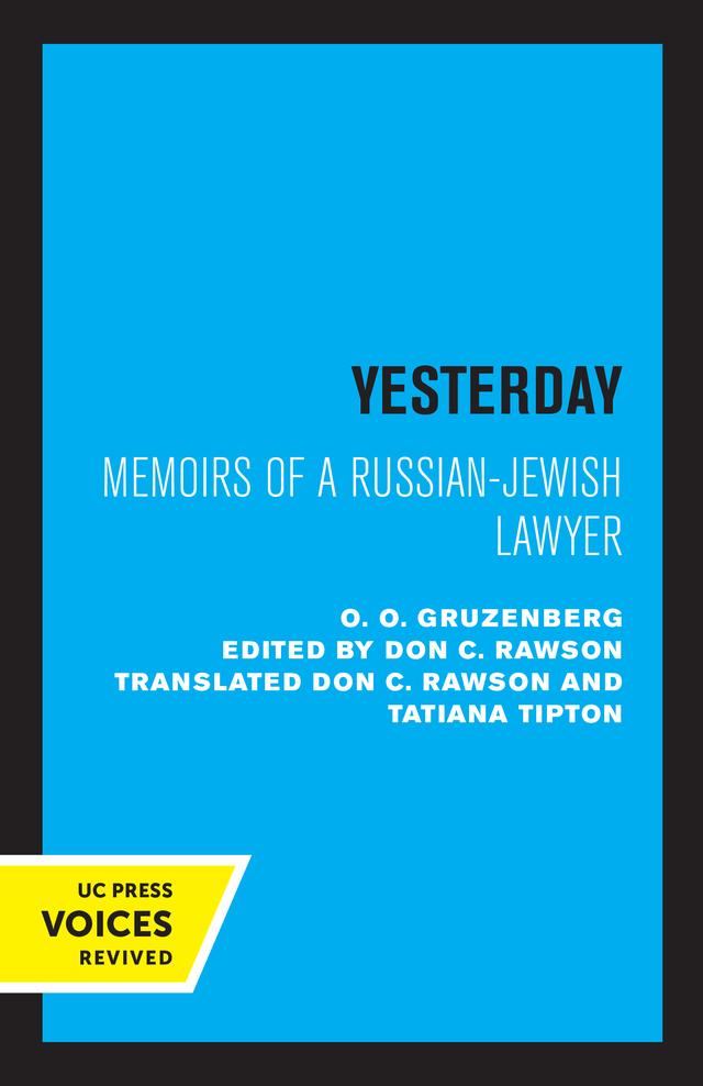 Yesterday by Don C. Rawson, O.O. Gruzenberg