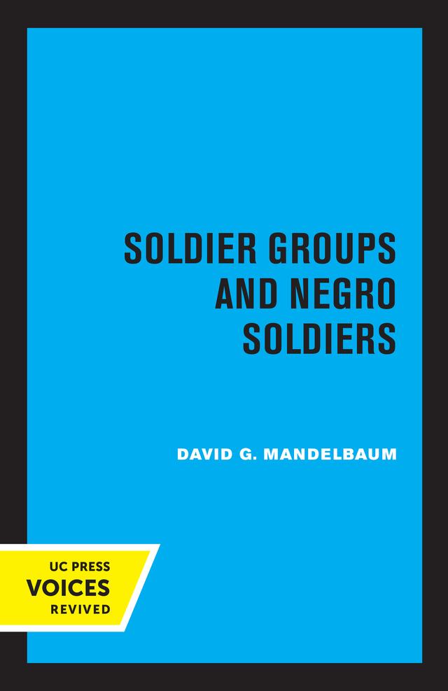 Soldier Groups and Negro Soldiers by David G. Mandelbaum