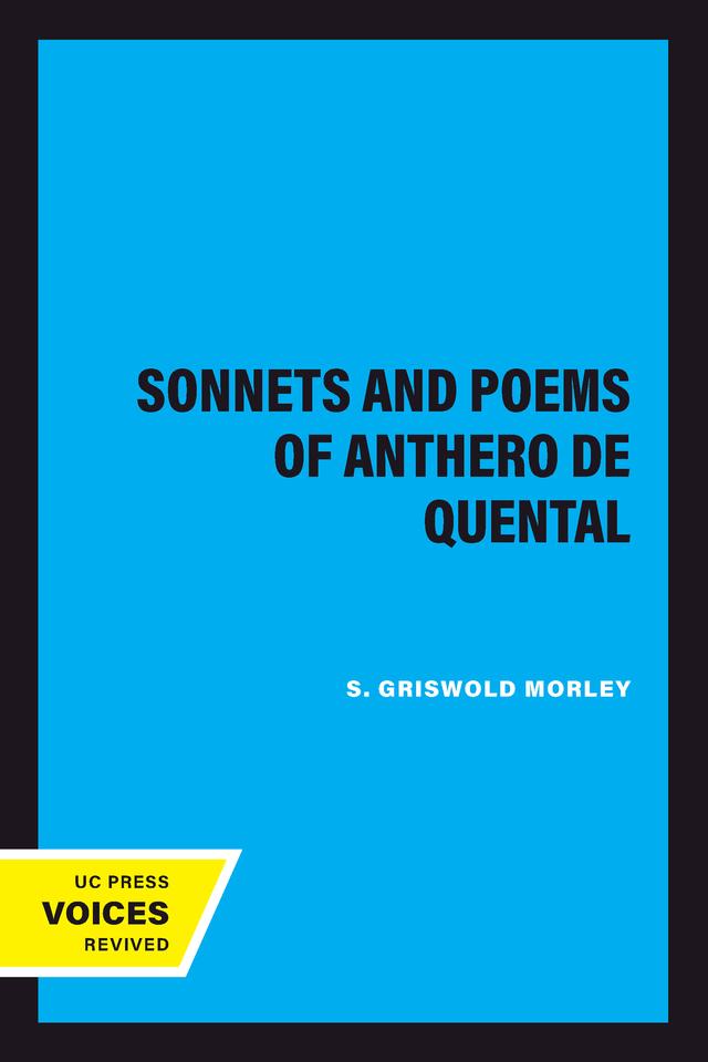 Sonnets and Poems of Anthero de Quental by S. Griswold Morley