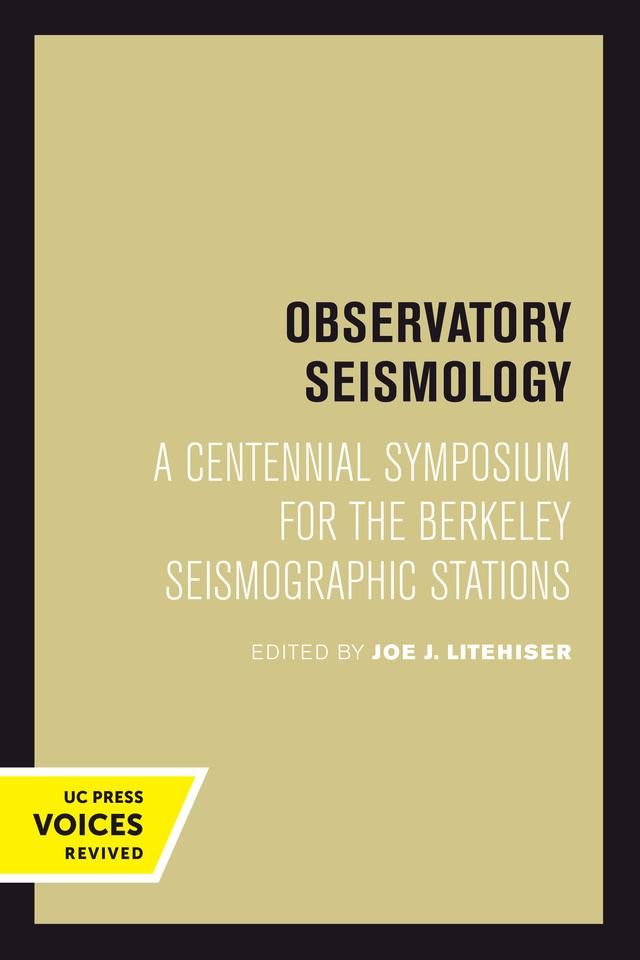 Observatory Seismology by Joe J. Litehiser