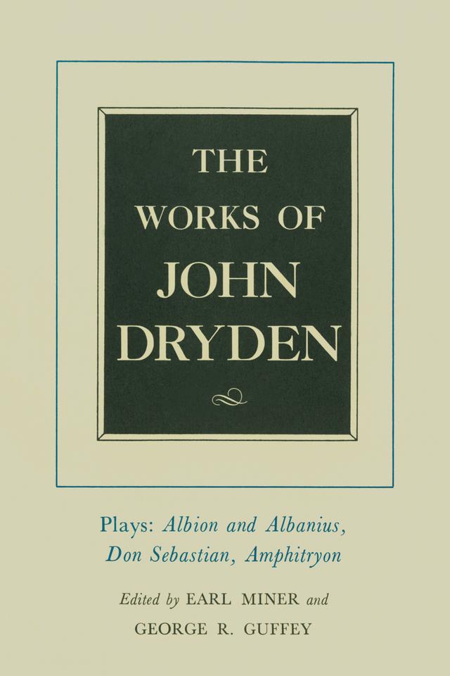 The Works of John Dryden, Volume XV by John Dryden, Prof. Earl Miner