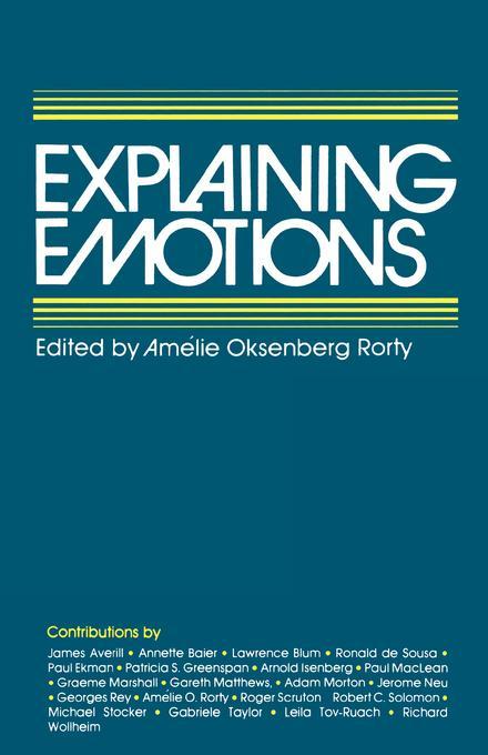 Explaining Emotions by Amélie Oksenberg Rorty