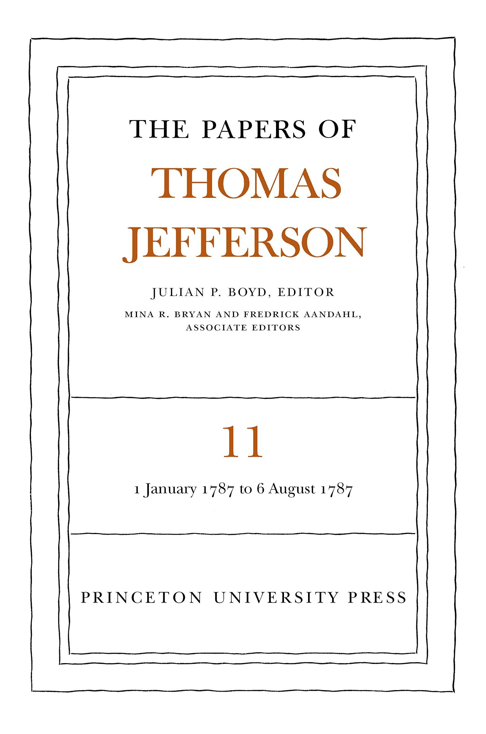 The Papers of Thomas Jefferson, Volume 11