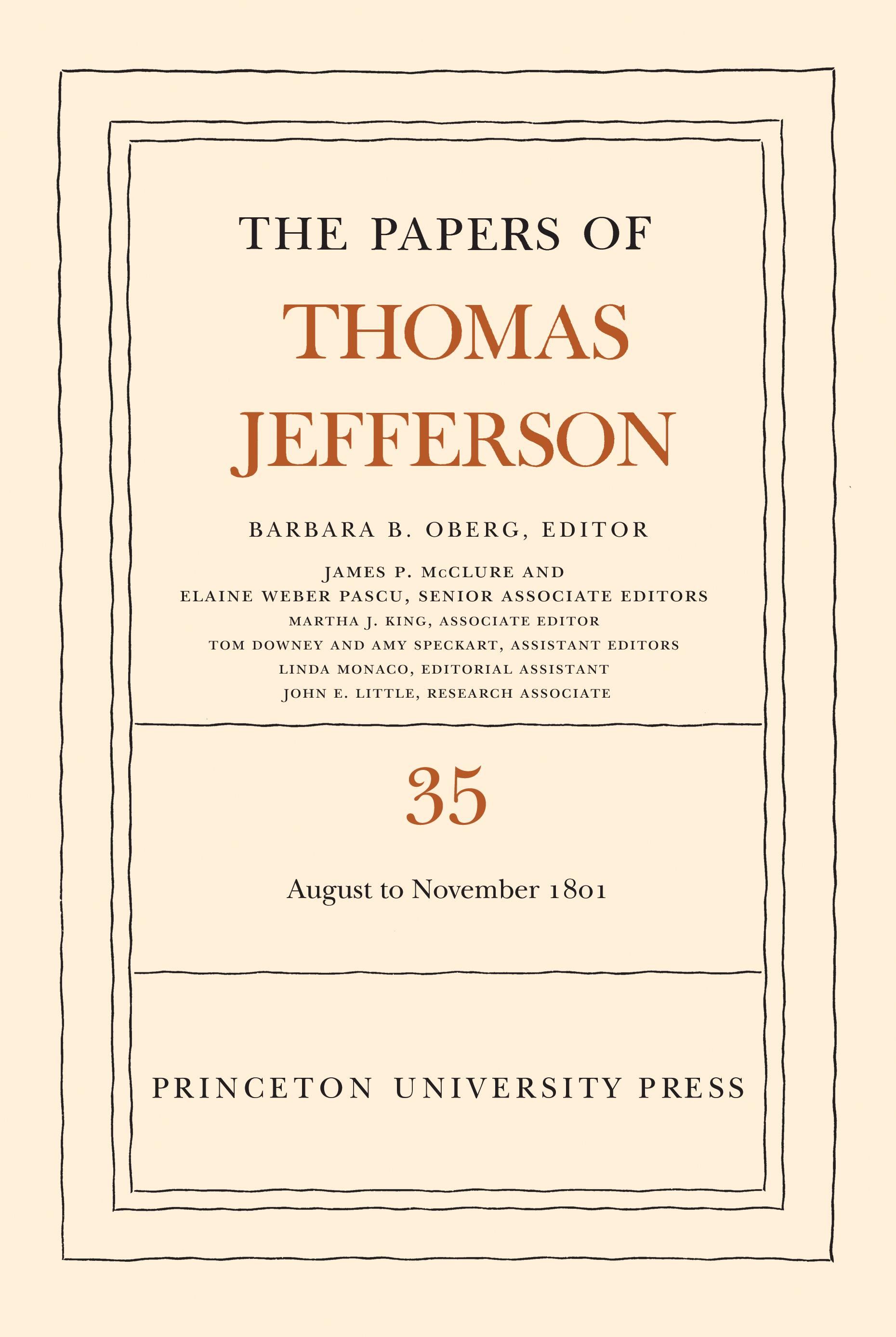The Papers of Thomas Jefferson, Volume 35
