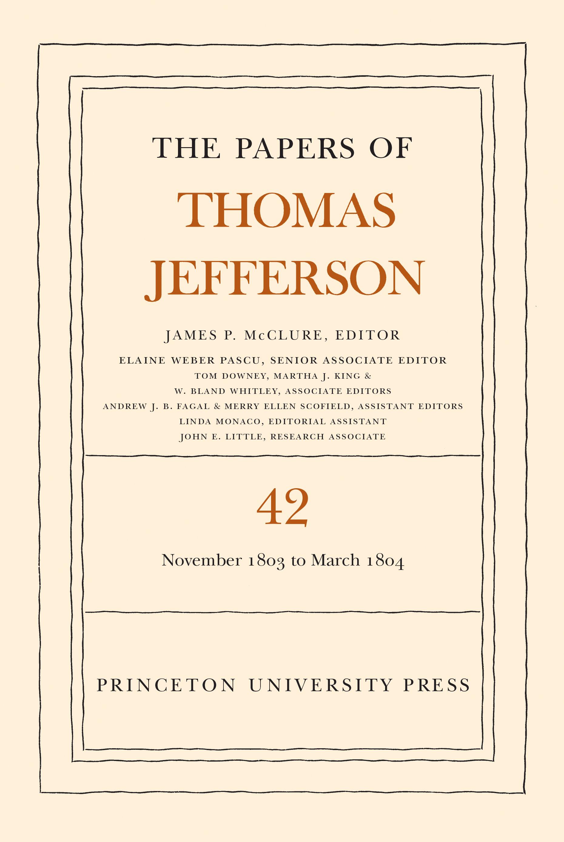 The Papers of Thomas Jefferson, Volume 42