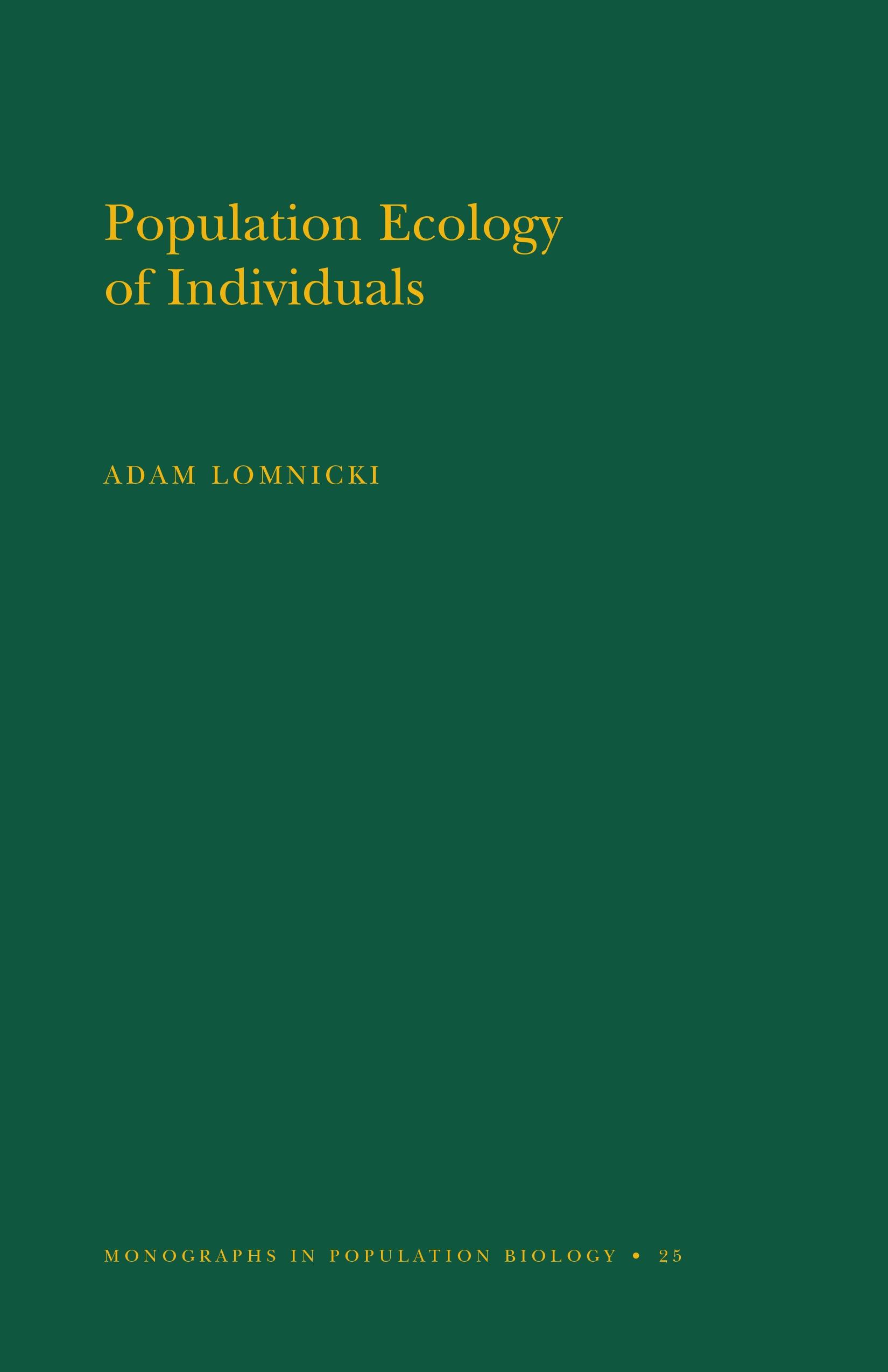 Population Ecology of Individuals