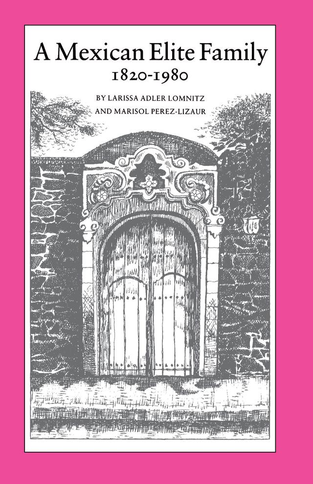 A Mexican Elite Family, 1820-1980 by Larissa Adler Lomnitz, Marisol Pérez-Lizaur