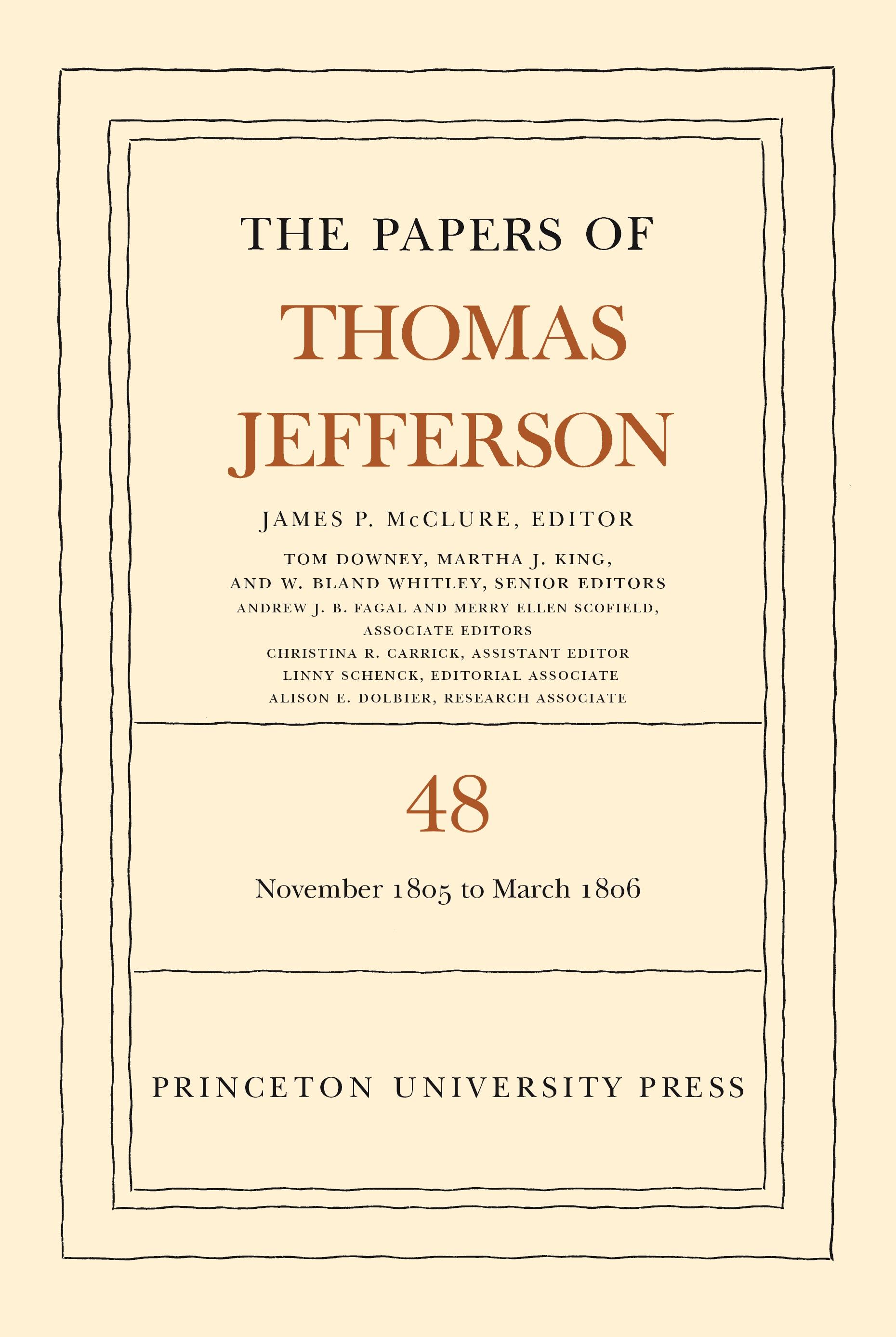 The Papers of Thomas Jefferson, Volume 48