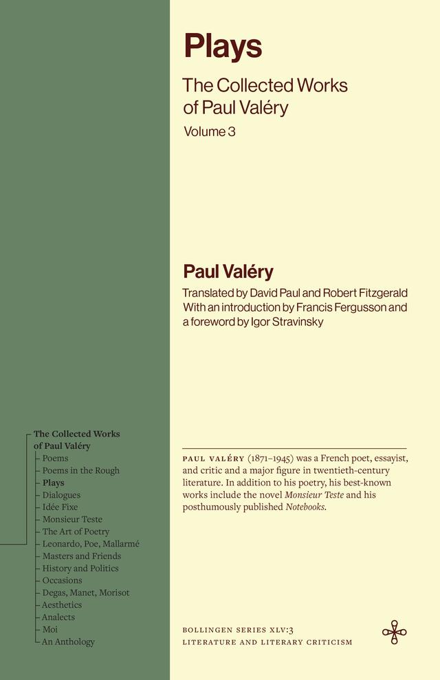 Plays by David Paul, Francis Fergusson, Igor Stravinsky, Paul Valéry, Robert Fitzgerald