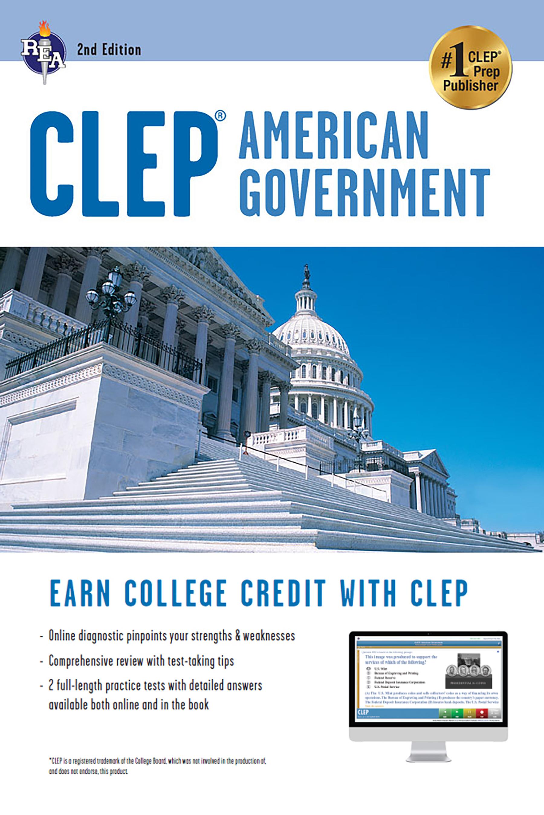 CLEP® American Government Book + Online