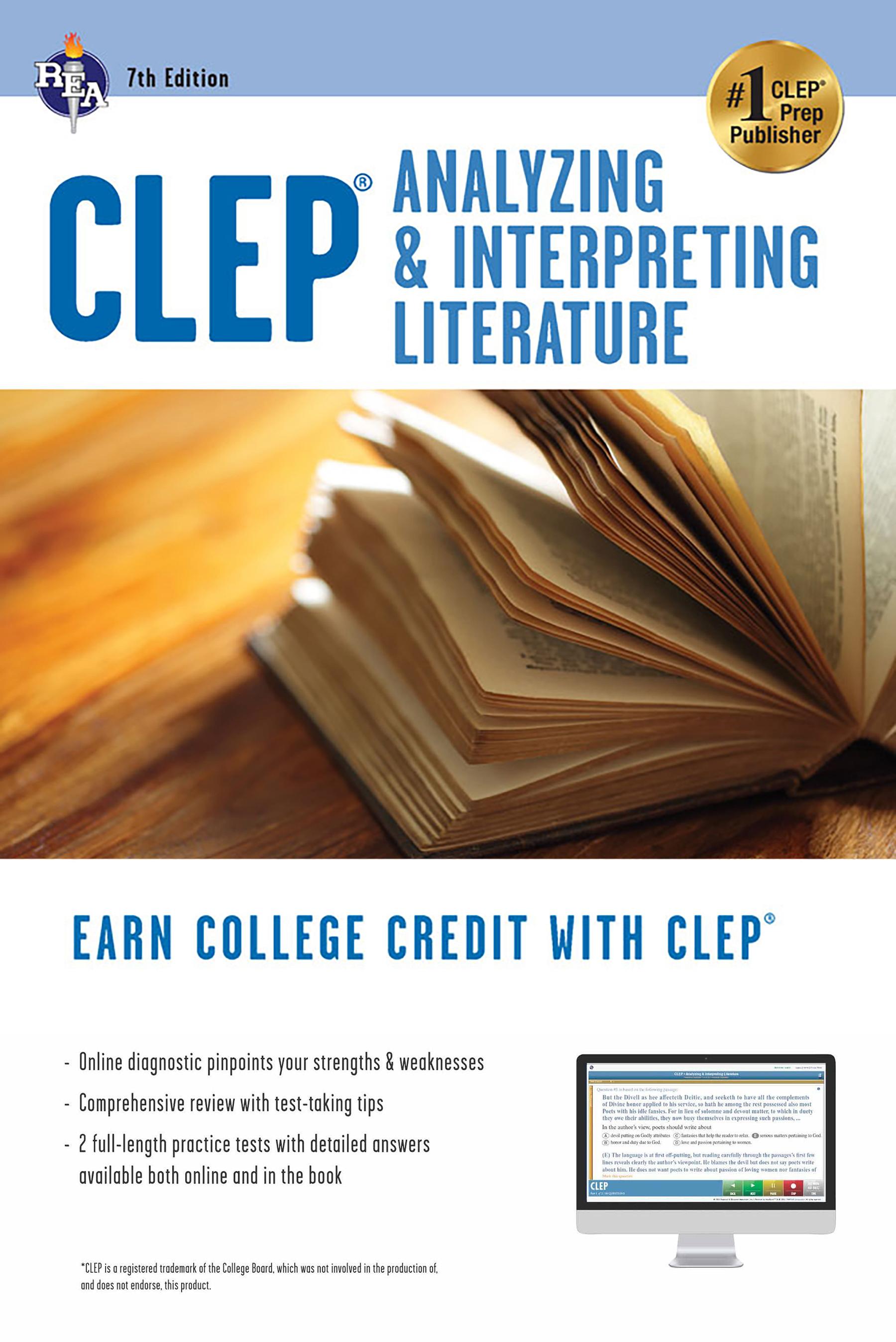 CLEP® Analyzing & Interpreting Literature Book + Online