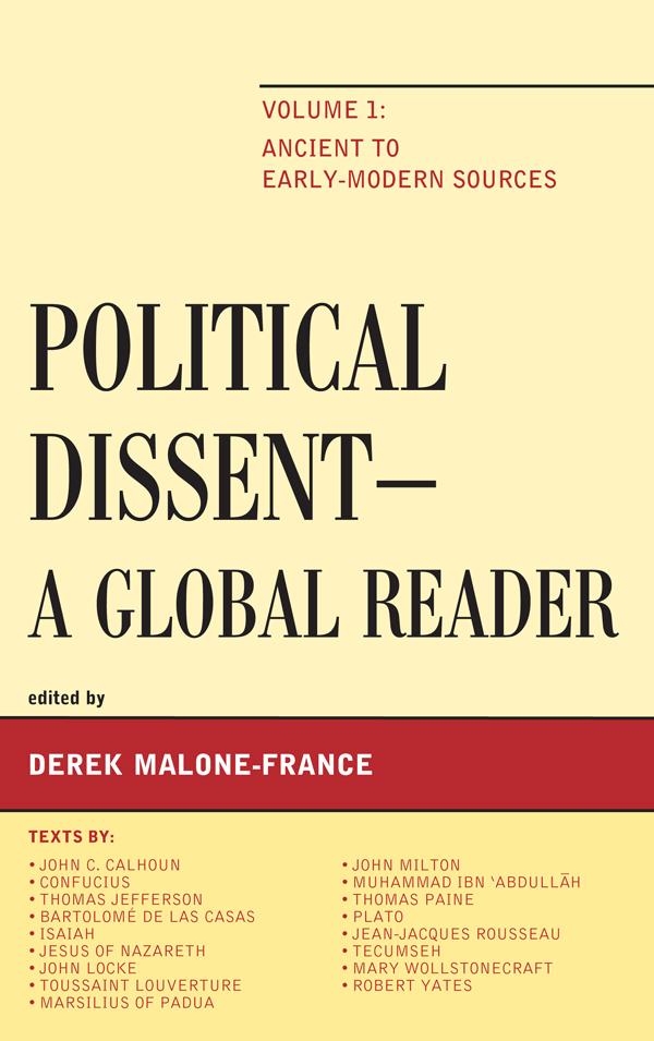 Political Dissent: A Global Reader by Derek Malone-France