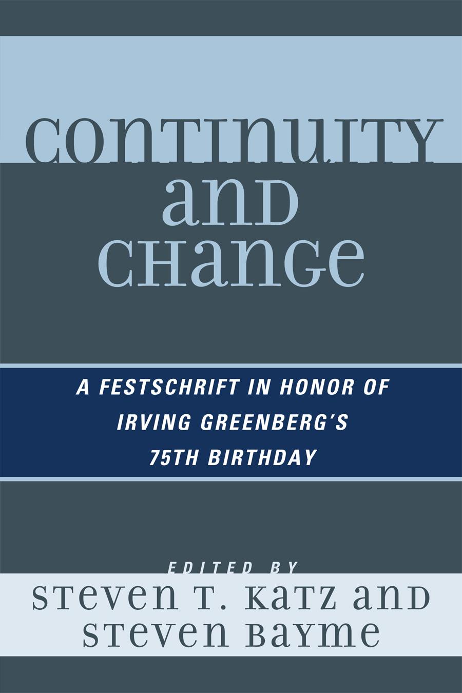 Continuity and Change