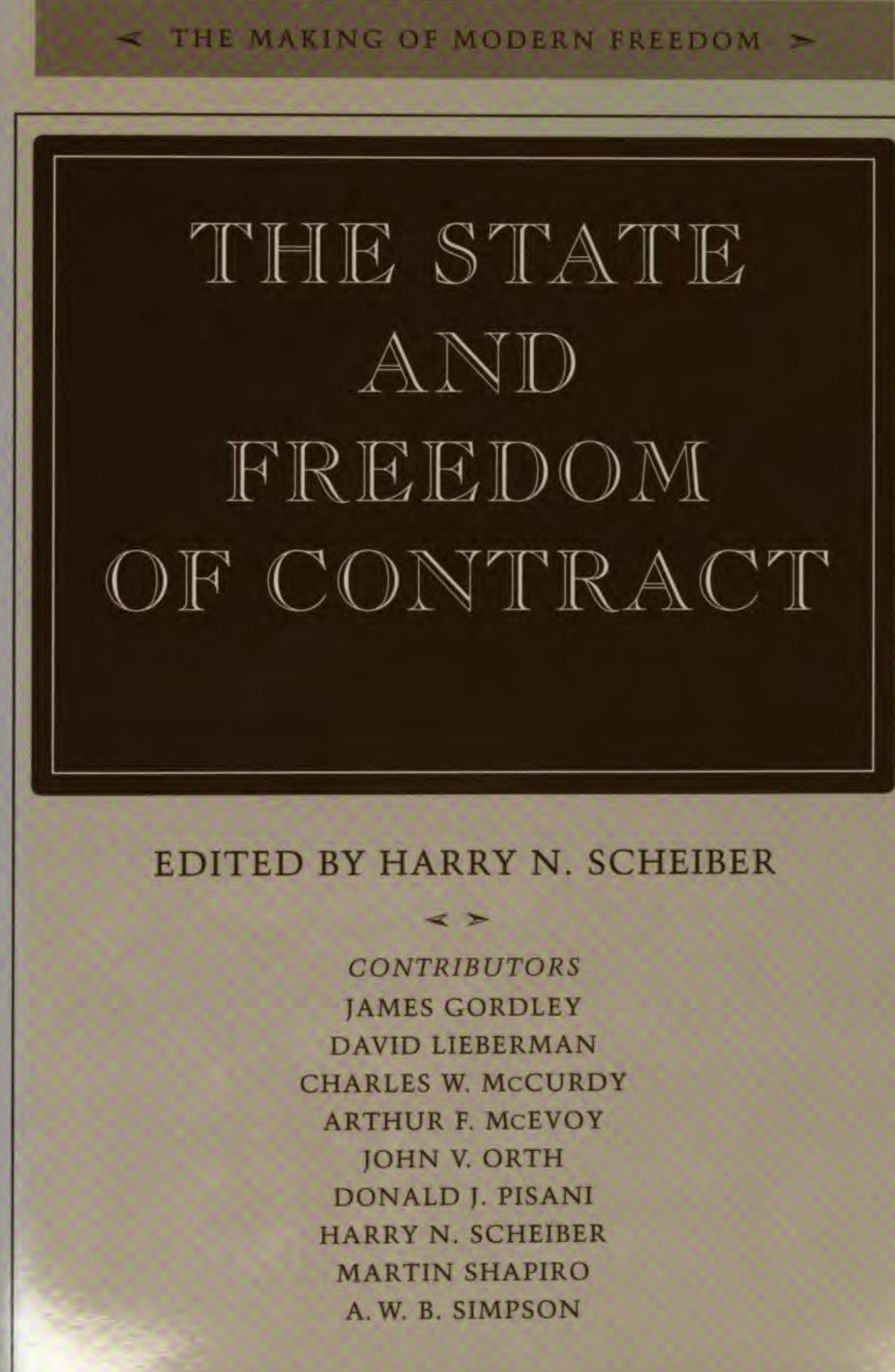 The State and Freedom of Contract