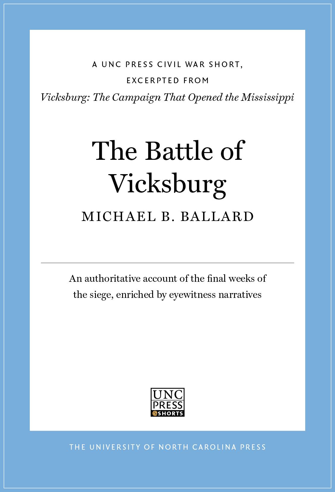 The Battle of Vicksburg