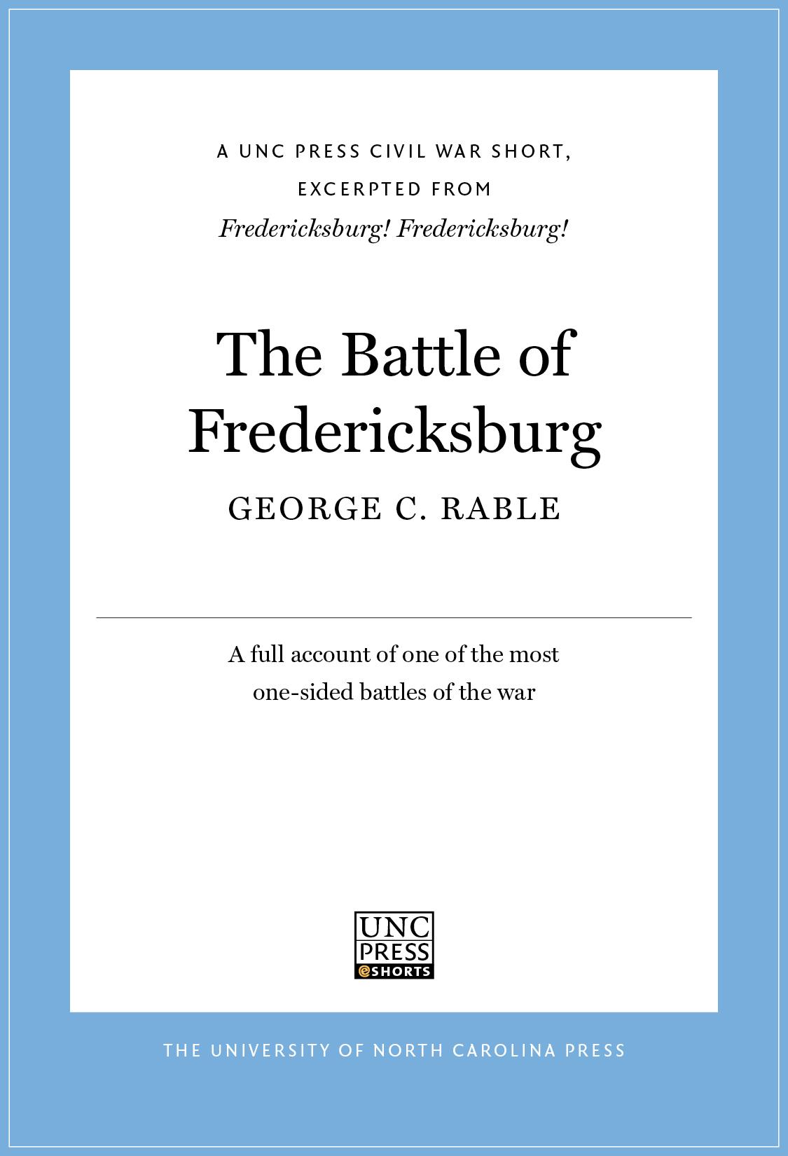 The Battle of Fredericksburg