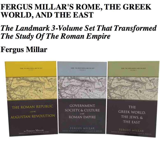 Fergus Millar's Rome, the Greek World, and the East, Omnibus E-book by Fergus Millar, Guy MacLean Rogers, Hannah M. Cotton