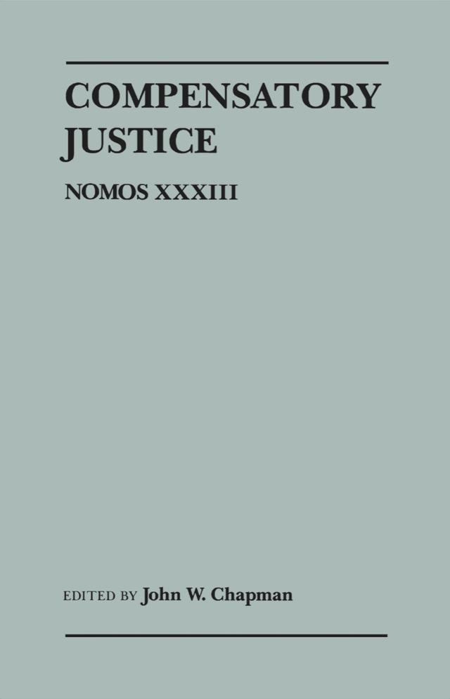 Compensatory Justice by John W. Chapman