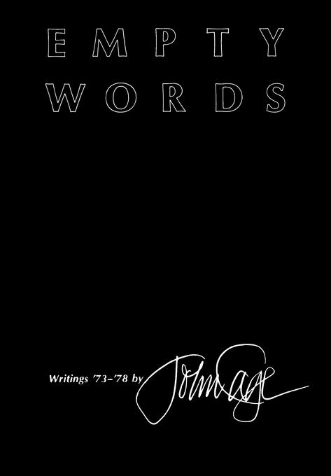 Empty Words by John Cage